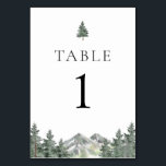 Pine Tree Mountain Wedding Table Number Cards<br><div class="desc">Pine Tree Mountain Wedding Table Number Cards</div>