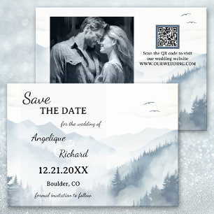 Pine Tree Mountain Winter QR Enregistrer la carte