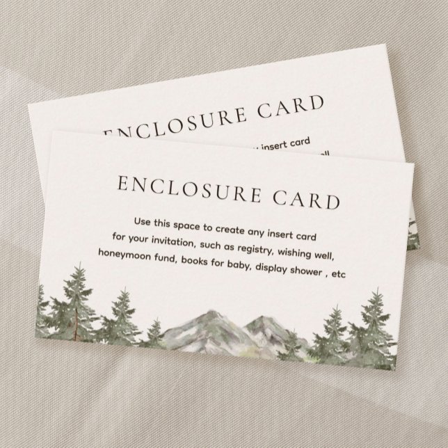 Pine Tree Mountain Woodland Party Carte de clôture (Créateur téléchargé)