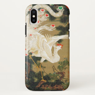 Pine Tree & Phoenix (Love Heart Phoenix), Jakuchu iPhone XS Case