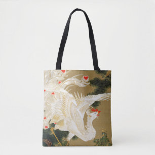 Pine Tree & Phoenix (Love Heart Phoenix), Jakuchu Tote Bag