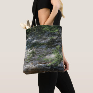 Pine Tree Rapids In Stream  Tote Bag