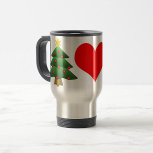 Pine Tree Red Heart Stainless Steel 15 oz Mug