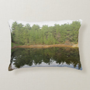 Pine Tree Reflection Lake Accent Pillow