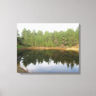 Pine Tree Reflection Lake Canvas Print