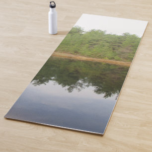 Pine Tree Reflection Lake Yoga Mat