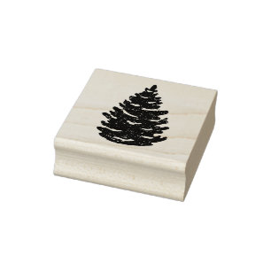 Pine Tree Rubber Stamp