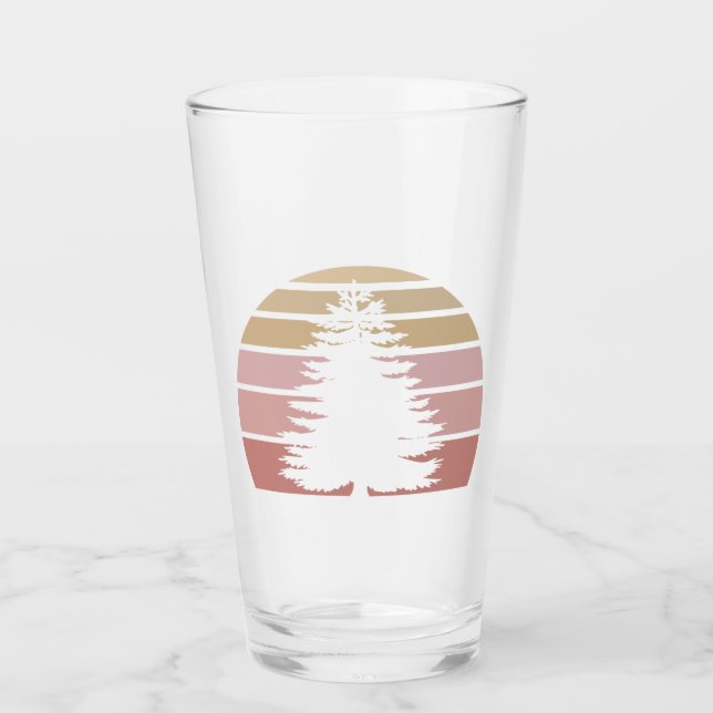 Pine Tree Silhouette Glass (Front)