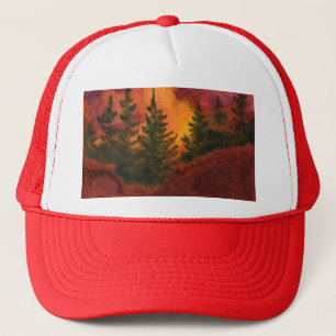 Pine Tree sunrise, sunrise landscape Hat