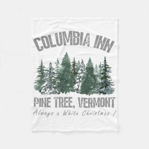 Pine Tree Vermont Always A White Christmas Tree Ho Fleece Blanket