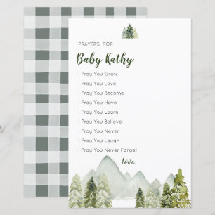 Pine Trees Adventure Baby Shower Prayers for Baby