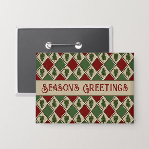 Pine Trees and Harlequin Button