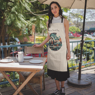 Pine Trees and Mountains, customizable Apron