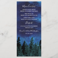 Pine Trees Aquarelle Rustique Mariage Cartes de me