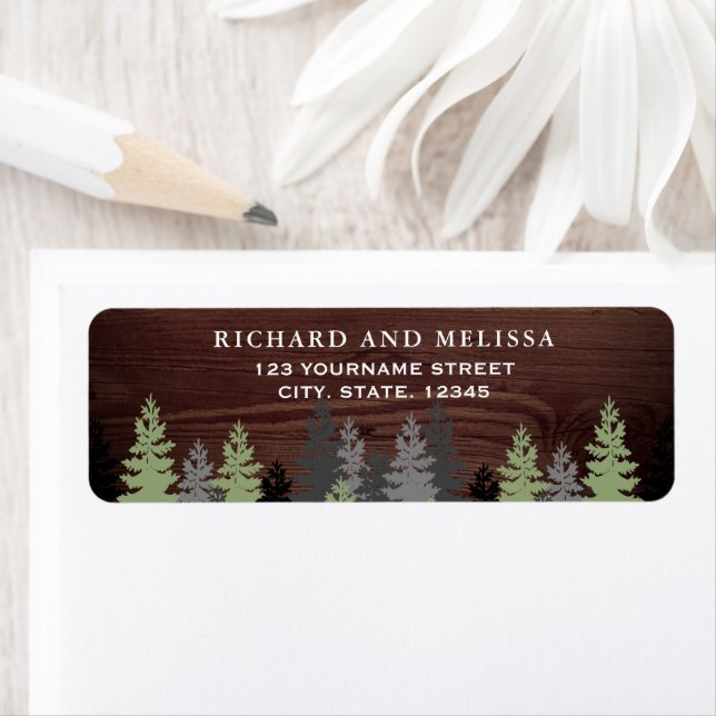 Pine Trees Bois rustique Mariage d'hiver (En situation)