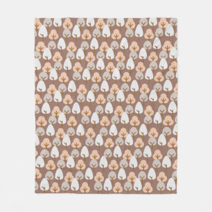 Pine Trees Botanical Pattern Cozy Fall Autumn Fleece Blanket