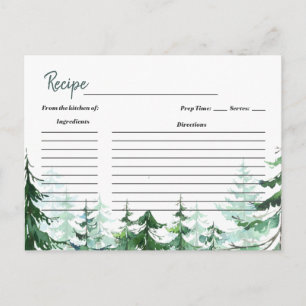 Pine Trees Fête des mariées de Noël Recette Carte