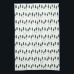 Pine Trees Forest Pattern Simple Kitchen Towel<br><div class="desc">Decorate your kitchen with this cool art towel. Makes a great housewarming,  birthday or wedding gift! 
You can customize it and add text too.
Check my shop for lots more colours and patterns!</div>