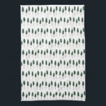 Pine Trees Forest Pattern Simple Kitchen Towel<br><div class="desc">Decorate your kitchen with this cool art towel. Makes a great housewarming,  birthday or wedding gift! 
You can customize it and add text too.
Check my shop for lots more colours and patterns!</div>