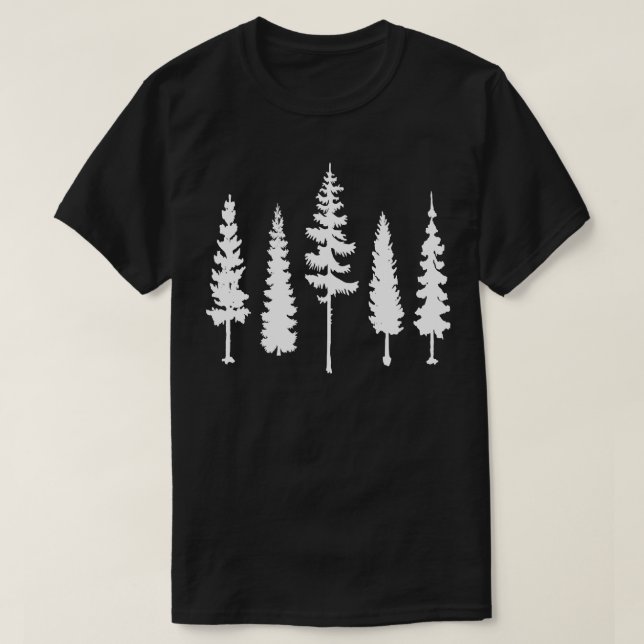 Pine trees forest T-Shirt (Design Front)
