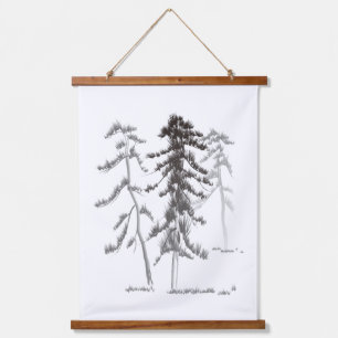 Pine trees hanging tapestry