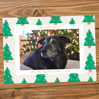 Pine Trees Holiday Photo Card