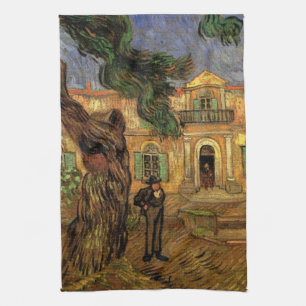Pine Trees in Saint-Paul by Vincent van Gogh Kitchen Towel