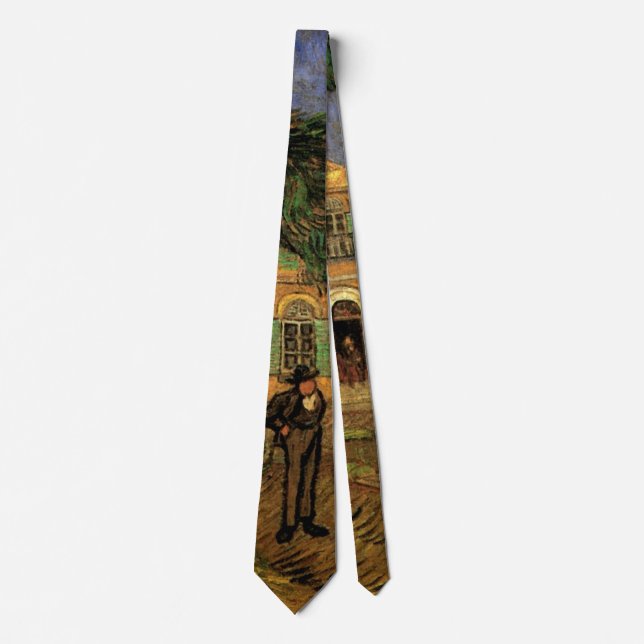 Pine Trees in Saint-Paul by Vincent van Gogh Tie (Front)