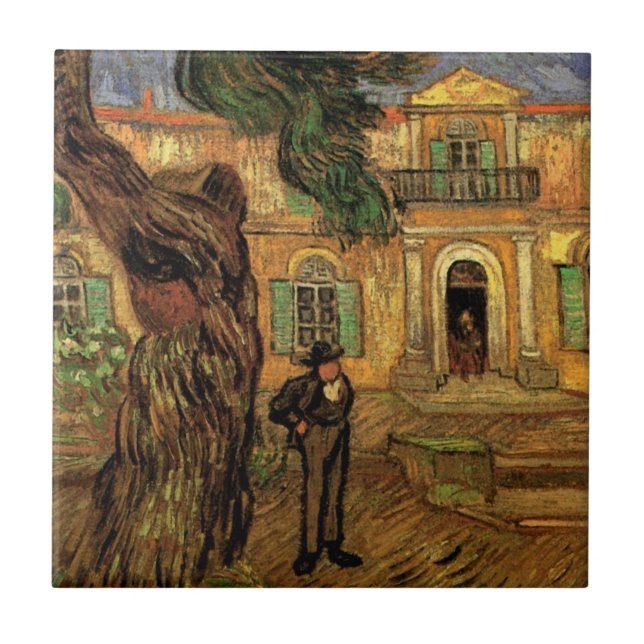 Pine Trees in Saint-Paul by Vincent van Gogh Tile (Front)
