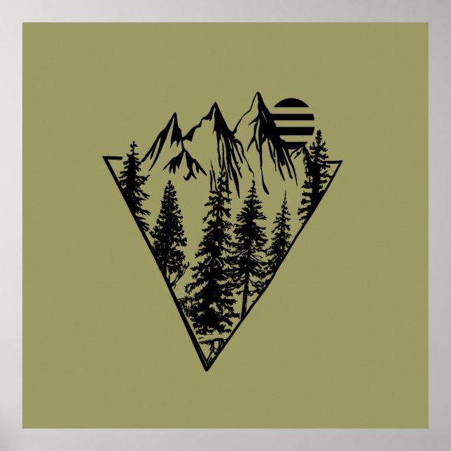 Pine trees Into the forest  Poster (Front)