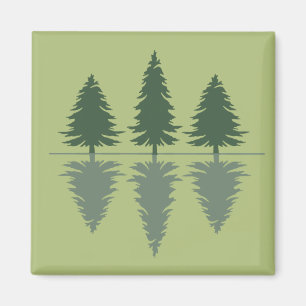 Pine trees Into the wild forest Magnet