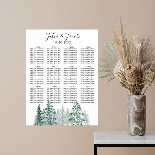 Pine Trees Lantern Botanical Seating Chart