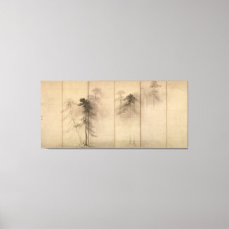 Pine Trees Left Hand Screen by Hasegawa Tohaku Canvas Print