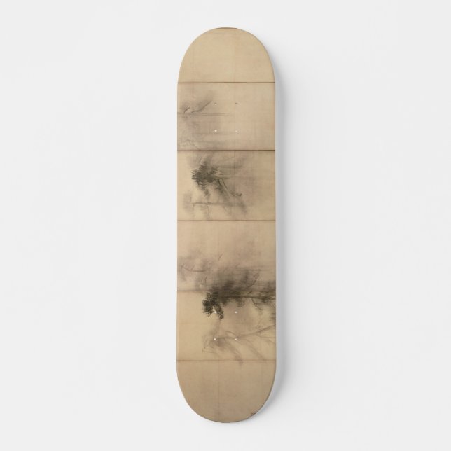Pine Trees Left Hand Screen by Hasegawa Tohaku Skateboard (Front)