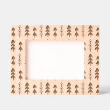 Pine Trees Motif Cadre photo en bois