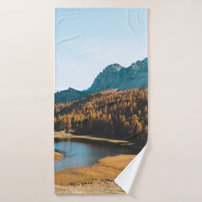 PINE TREES NEAR LAKE BATH TOWEL (Bath Towel)
