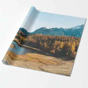 PINE TREES NEAR LAKE WRAPPING PAPER