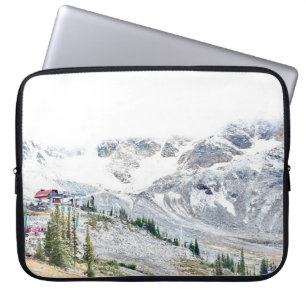PINE TREES NEAR MOUNTAIN COVERED WITH SNOW LAPTOP SLEEVE