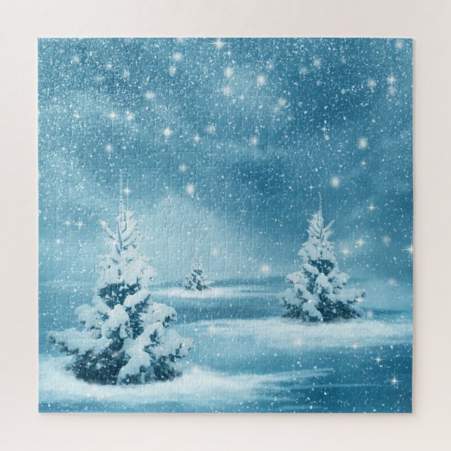 Pine Trees & Puzzle de neige (Vertical)