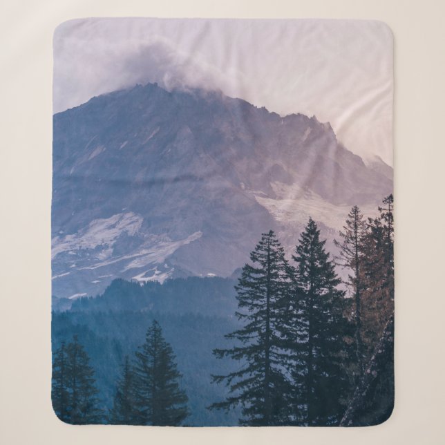 PINE TREES SHERPA BLANKET (Front)