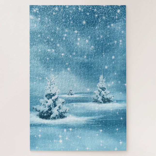 Pine Trees & Snow Jigsaw Puzzle (Vertical)