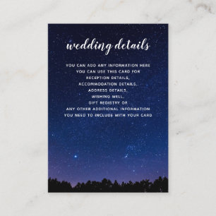 pine trees snowfall winter wedding enclosure card