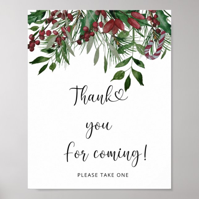 Pine trees Thank you for coming Poster (Front)