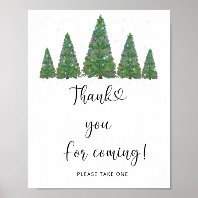 Pine trees Thank you for coming Poster (Front)