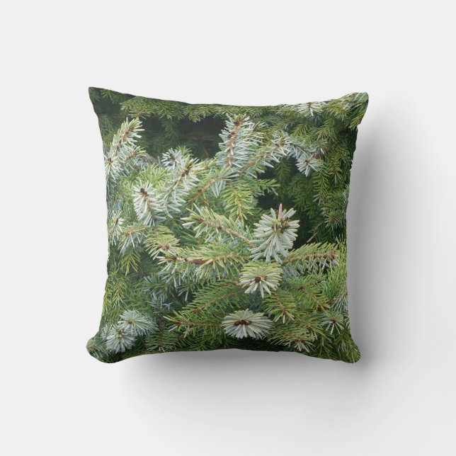 Pine Trees Throw Pillow (Front)
