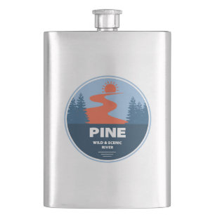 Pine Wild And Scenic River Hip Flask