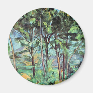 Pine with Viaduct by Paul Cezanne, Vintage Art Magnet