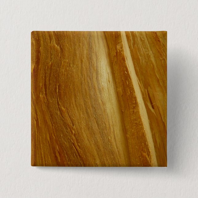 Pine Wood II Faux Wooden Texture 2 Inch Square Button (Front)