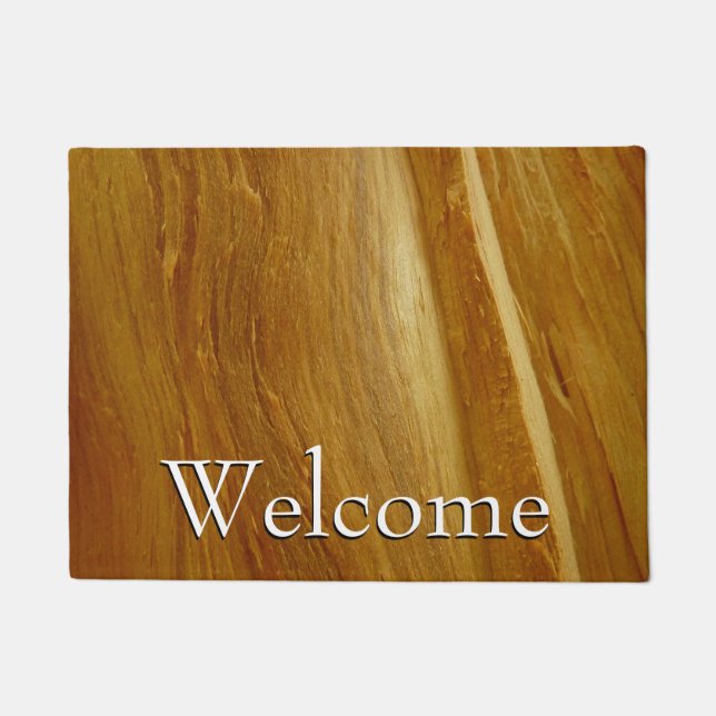 Pine Wood II Faux Wooden Texture Doormat (Front)