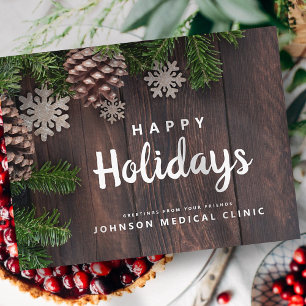 Pine & Wood Medical Clinic Holiday Greetings Postcard